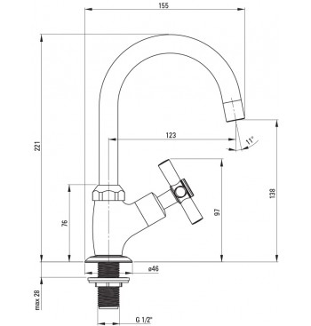 Washbasin Tap, With Knob, For Cold Or Mixed Water