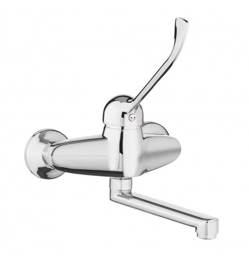 VITAL Washbasin Tap, Wall-Mounted, With Clinic Lever