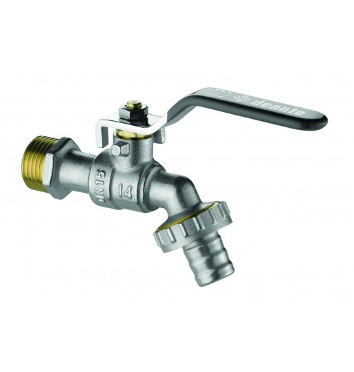 Ball Valve, Garden Draw-off Type, With Adapters - 1/2"