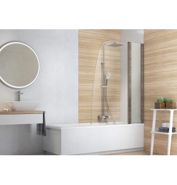 ALPINIA Shower Column, With Bathtub Mixer - Movable Spout
