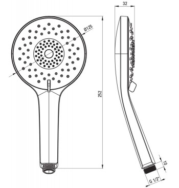 AGAWA Shower Column, With Shower Mixer