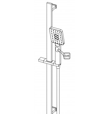 ALPINIA Shower Set, 3-Function, With Sliding Bar