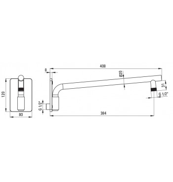 ARNIKA Concealed Shower Set, With Shelf