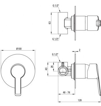 ARNIKA Concealed Shower Set