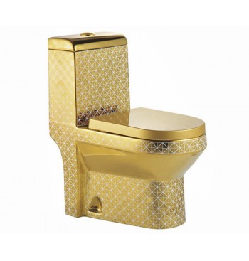 Luxury Set Gold Toilet One...