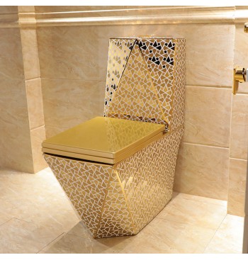 Luxury Bathroom Golden WC...